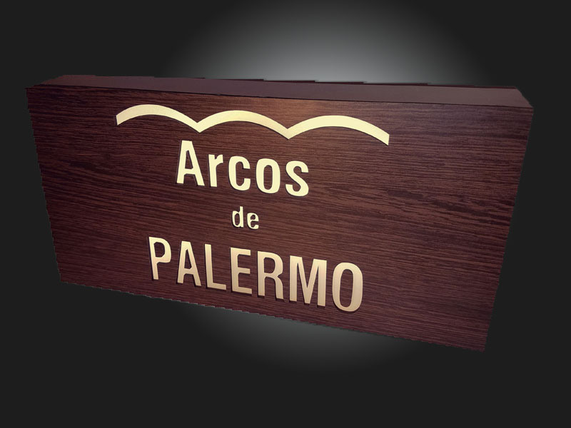 Carteles de madera luminosos