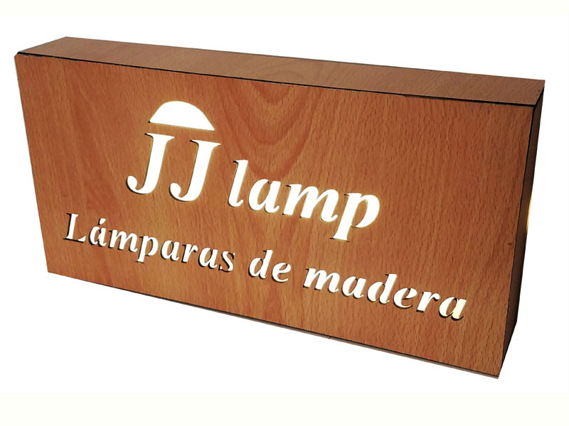 Carteles de madera luminosos